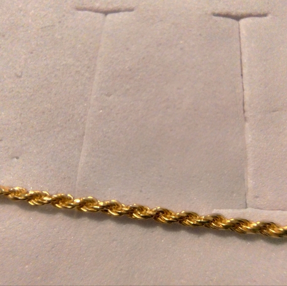 20" Italy Gold 925 Crystal Rope Necklace - Picture 9 of 9